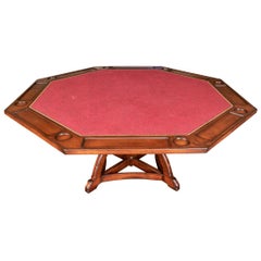 Vintage Woodland Furniture Custom Amato Octagonal Game Table