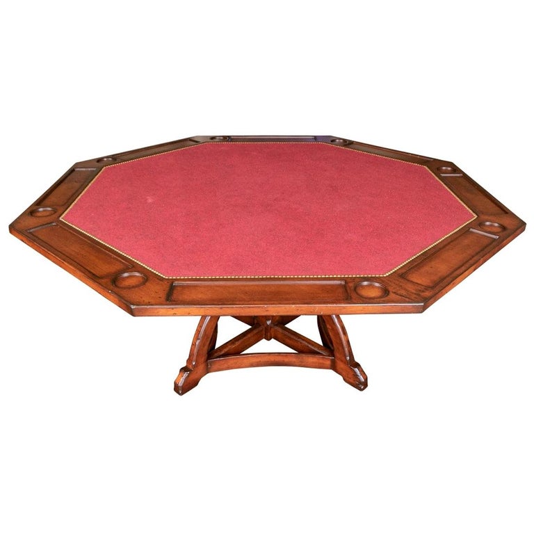 Woodland Furniture Custom Amato Octagonal Game Table at 1stDibs