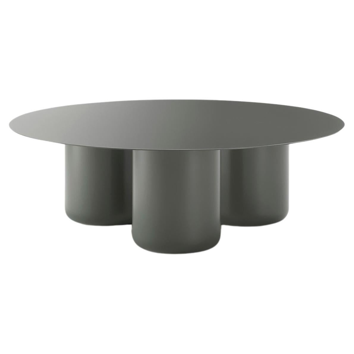 Runder Tisch aus grauem Holzholz von Coco Flip im Angebot