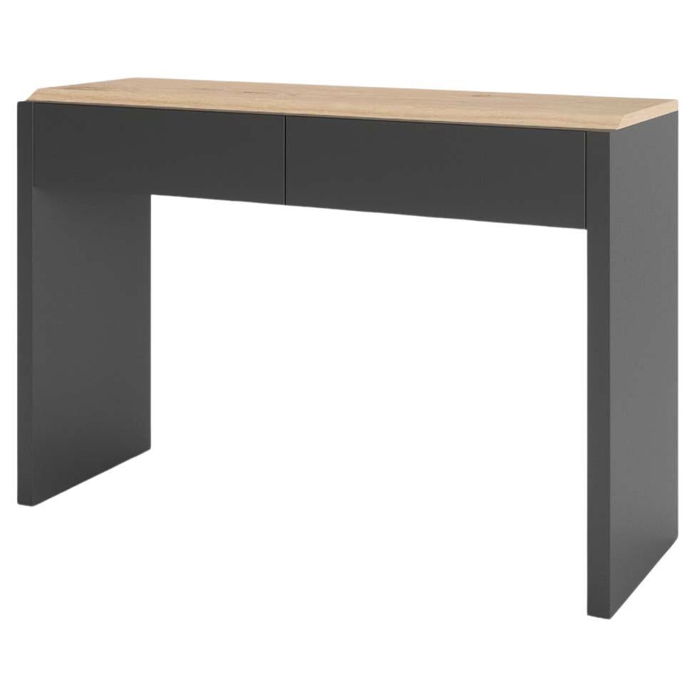 Table console laquée bois avec 2 tiroirs