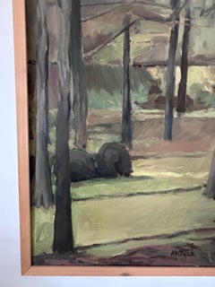 Woodland Lanscape Original Painting on Board by Mayzck