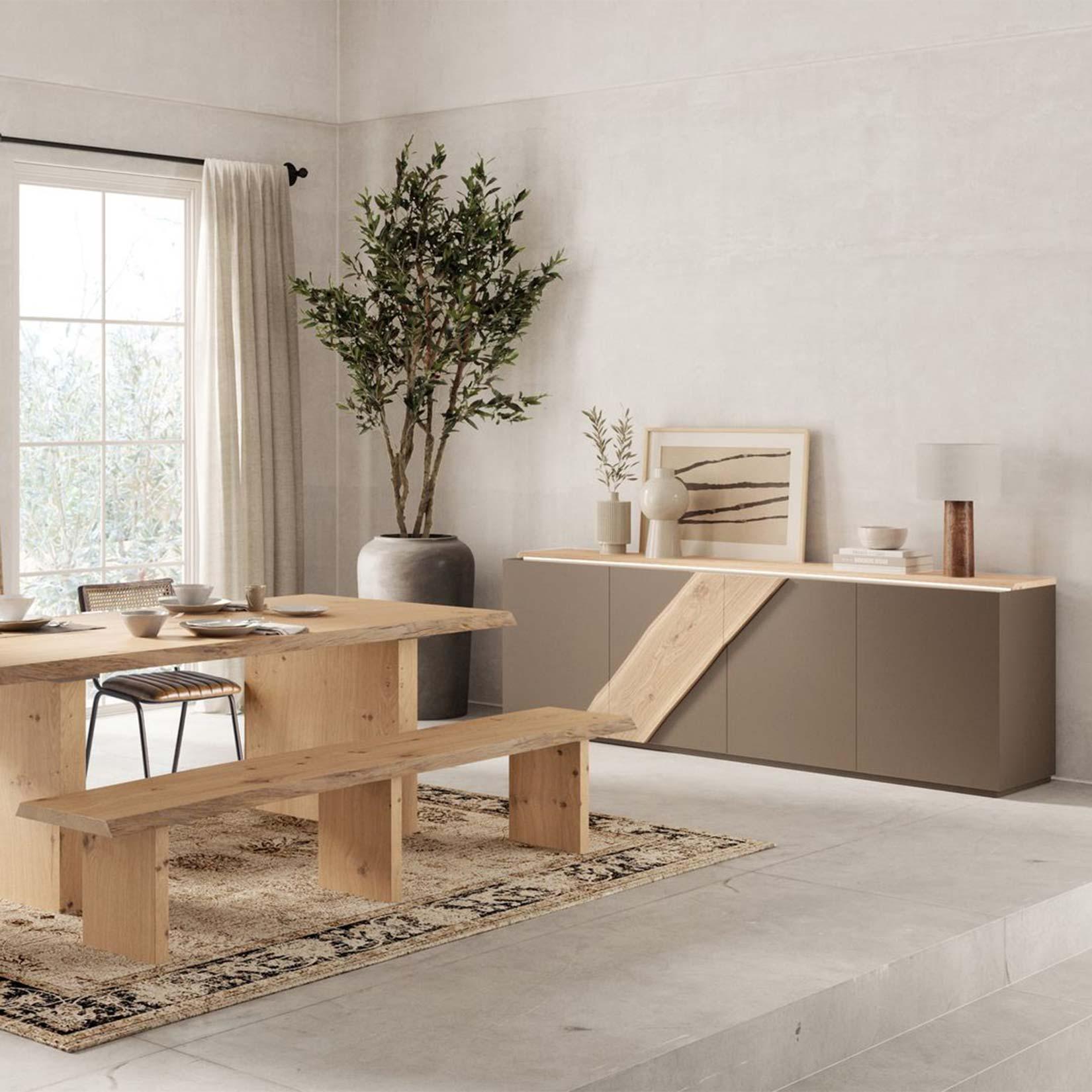 Woodland Sideboard 180cm w/ 3 doors and 1 inner drawer - Concrete Finishing For Sale 1