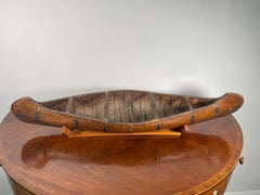 Holzholzholz Birkenholz Bark Modell eines Kanues, spätes 19. Jahrhundert