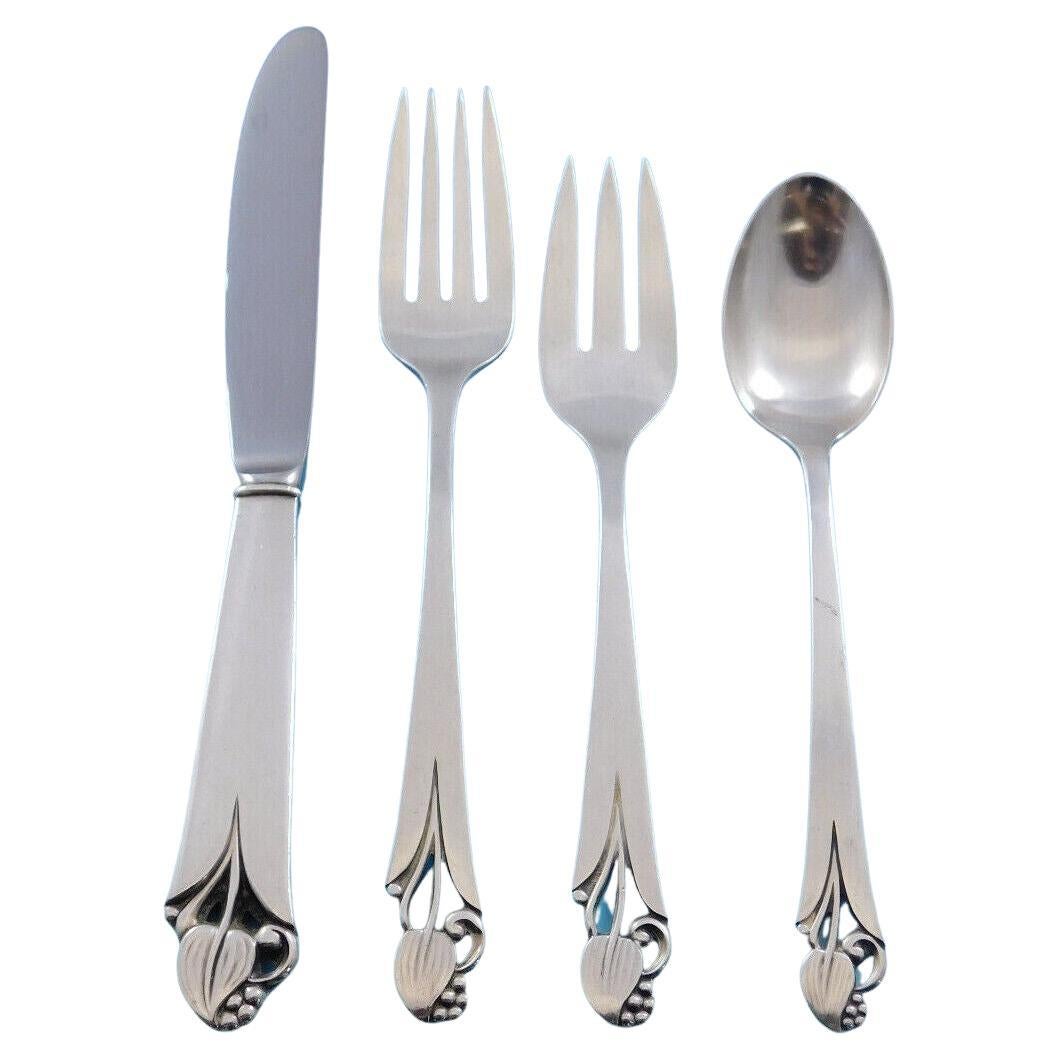 Woodlily by Frank Smith Sterling Silver Flatware Set for 12 Service 57 Pieces