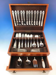Woodlily by Frank Smith Sterling Silver Flatware Set for 12 Service 77 Pieces