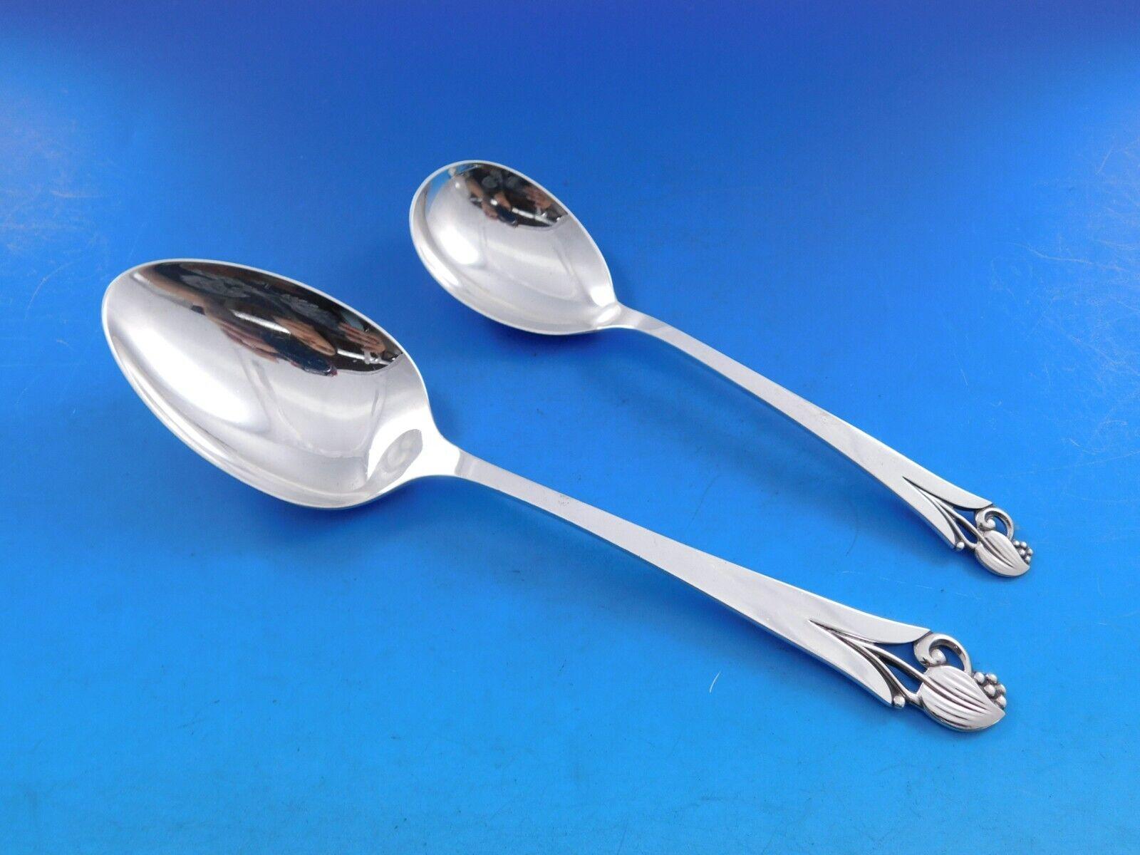 Americano Woodlily by Frank Smith Set di posate in argento sterling per 8 persone Servizio 37 pezzi in vendita