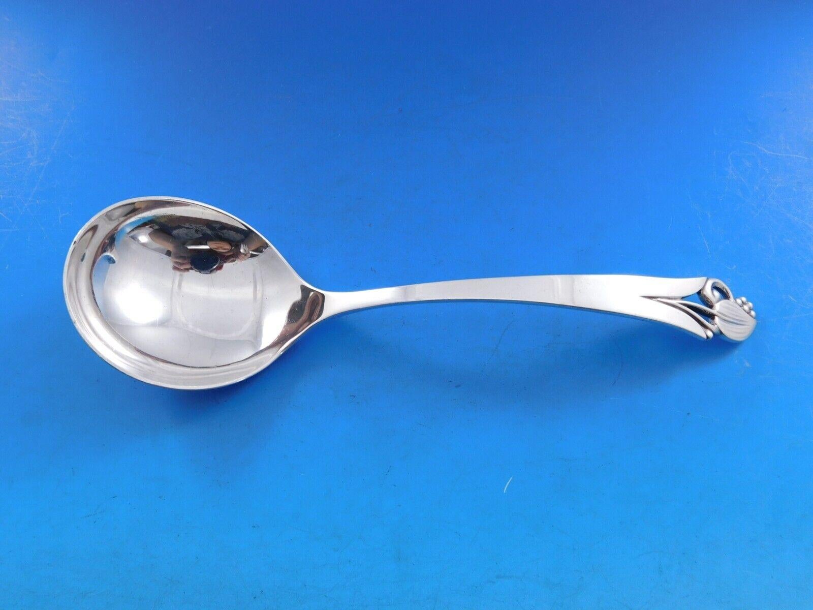 Metà XX secolo Woodlily by Frank Smith Set di posate in argento sterling per 8 persone Servizio 37 pezzi in vendita