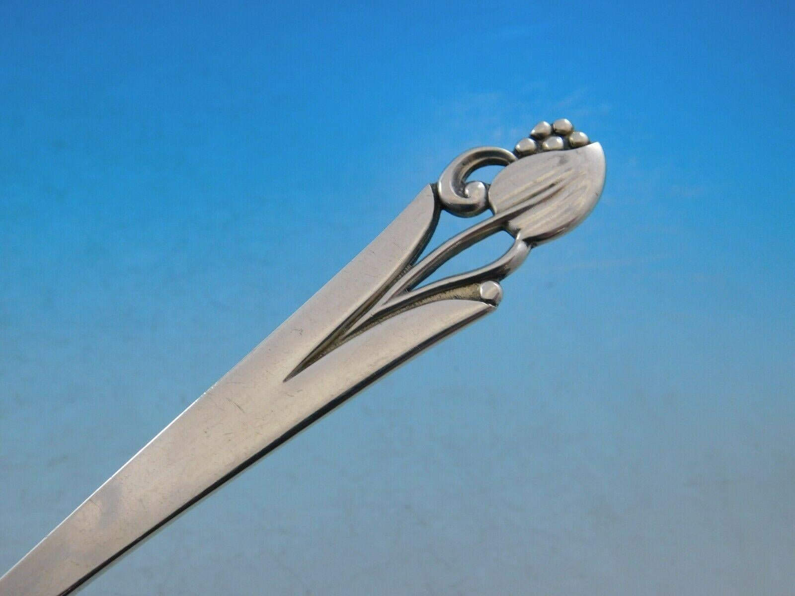 Scandinavo moderno Woodlily by Frank Smith Set di posate in argento sterling per 8 persone Servizio 53 pezzi in vendita