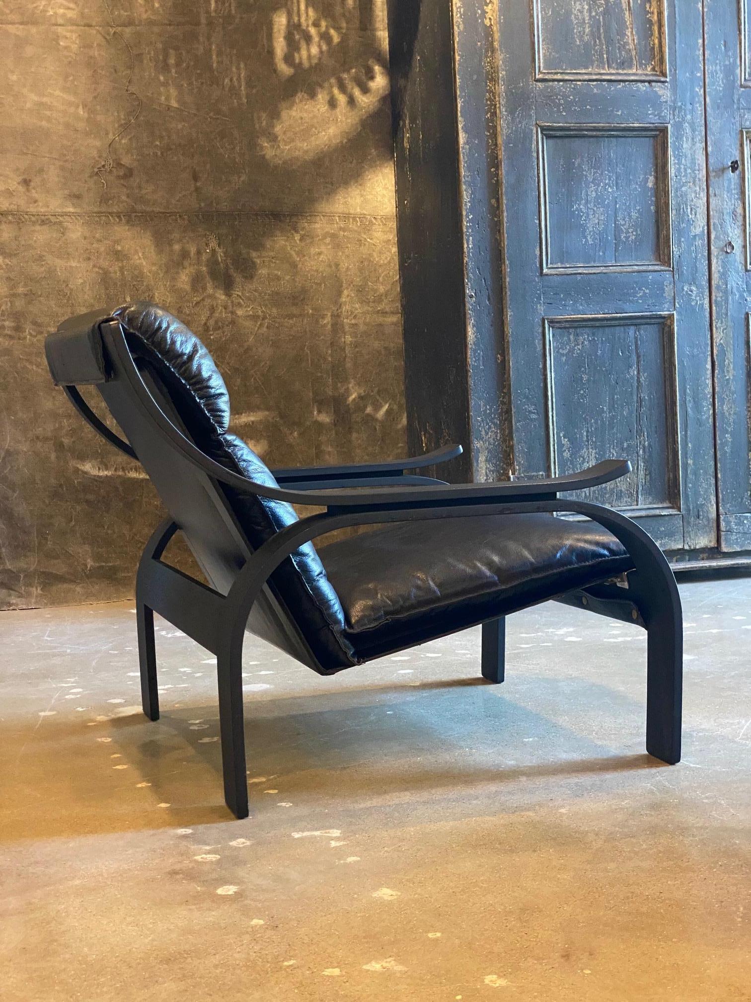 Mid-Century Modern Woodline Chair by Marco Zanuso, Italy, 1970's For Sale