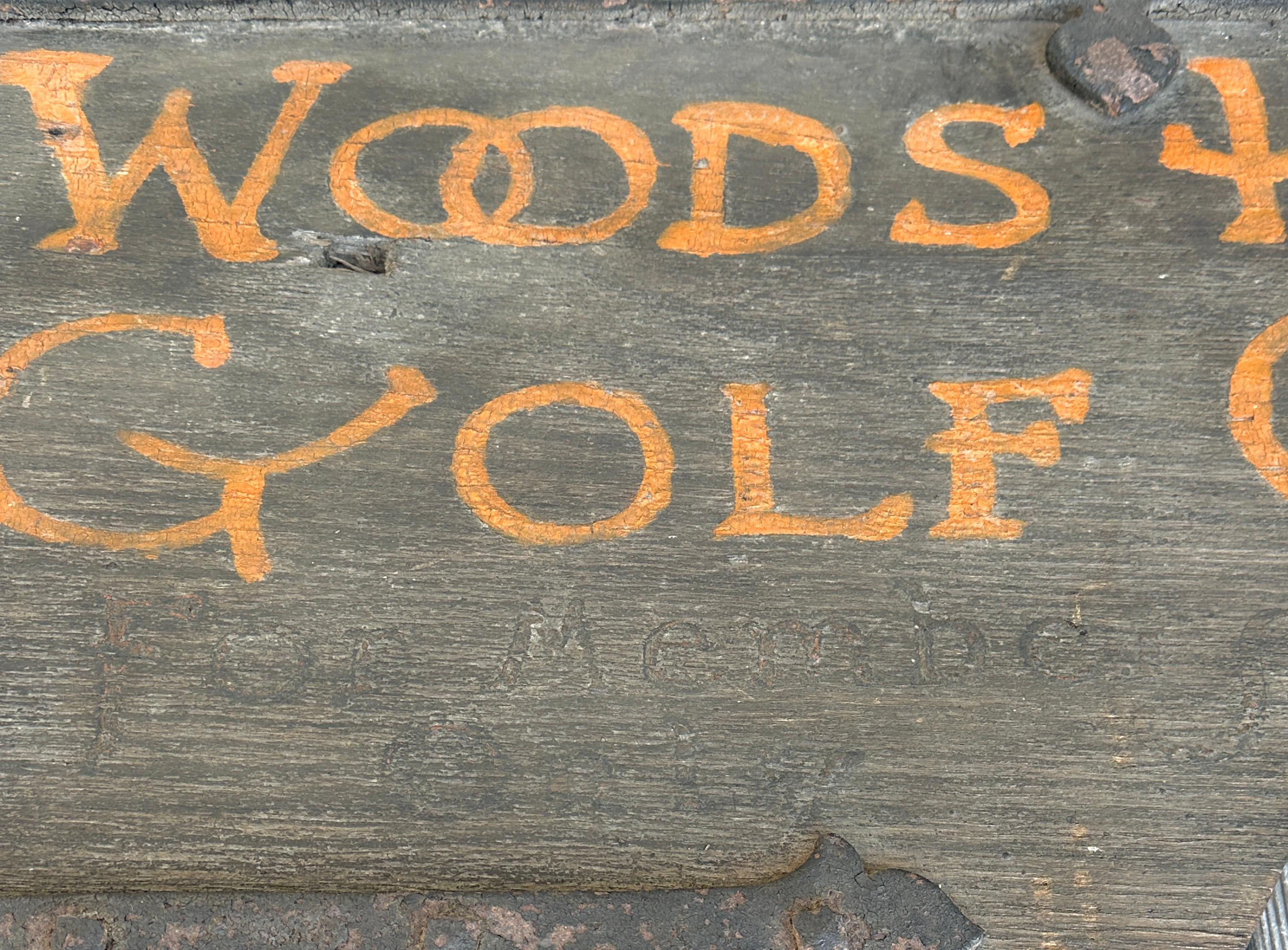 Americano Insegna antica del Wood Hole Golf Club di Cape Cod in vendita