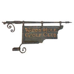 Insegna antica del Wood Hole Golf Club di Cape Cod