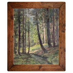 Woods Painting Oil On Canvas, Walter Einbeck, 1920