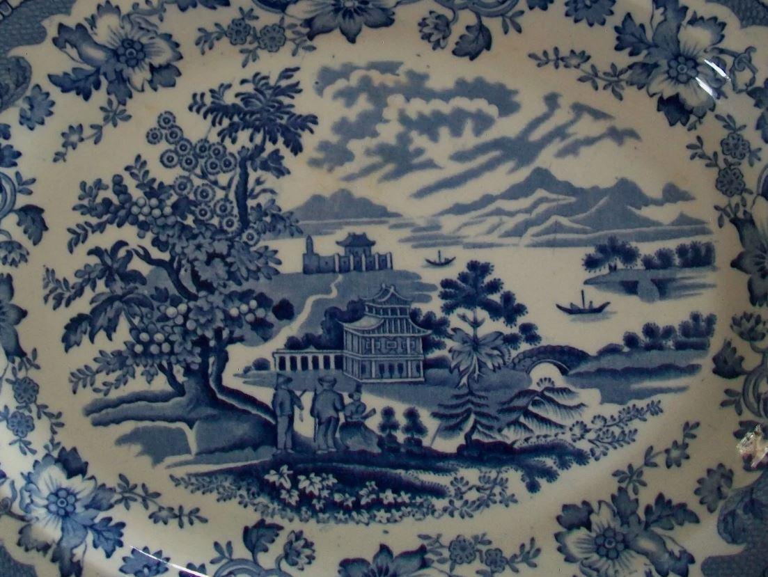 WOOD'S - 'Seaforth' - Plato azul de 12