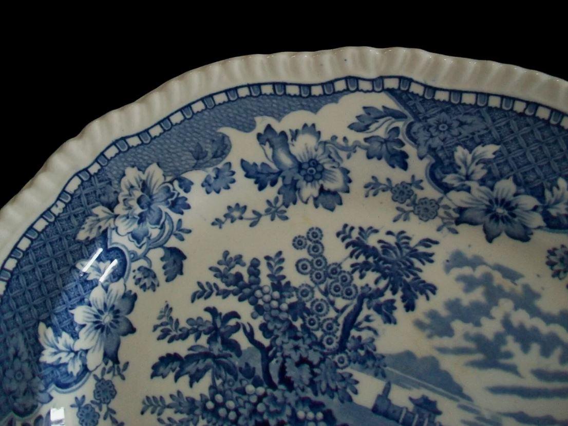 WOOD'S - 'Seaforth' - Plato azul de 12