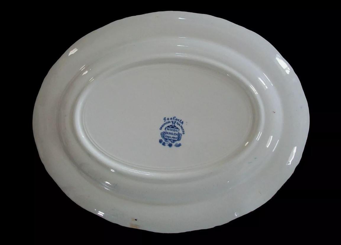 WOOD'S - 'Seaforth' - Plato azul de 12