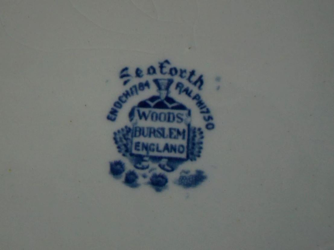 WOOD'S - 'Seaforth' - Plato azul de 12