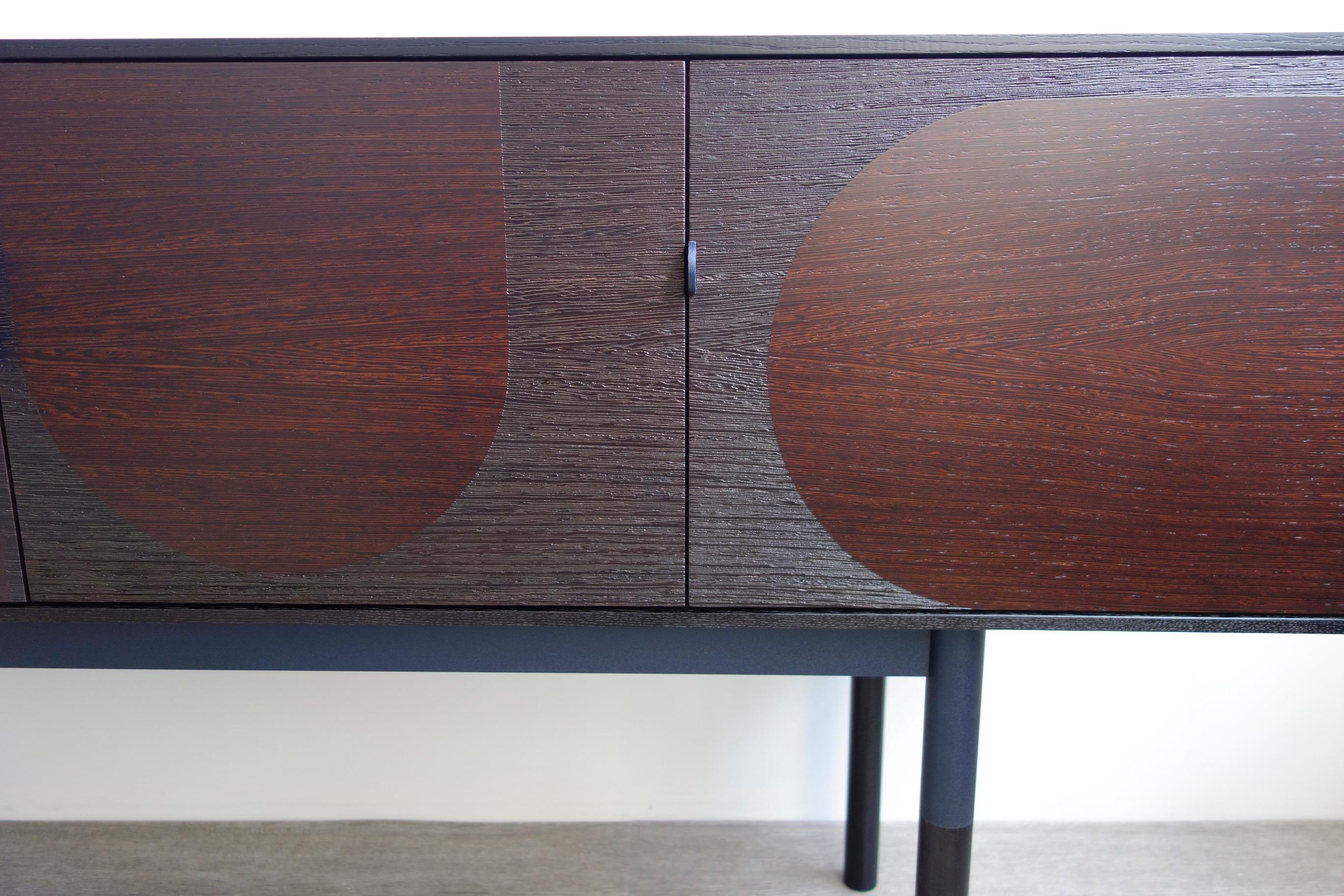 Modern Woodsport Handcrafted Wenge and Oak Sideboard