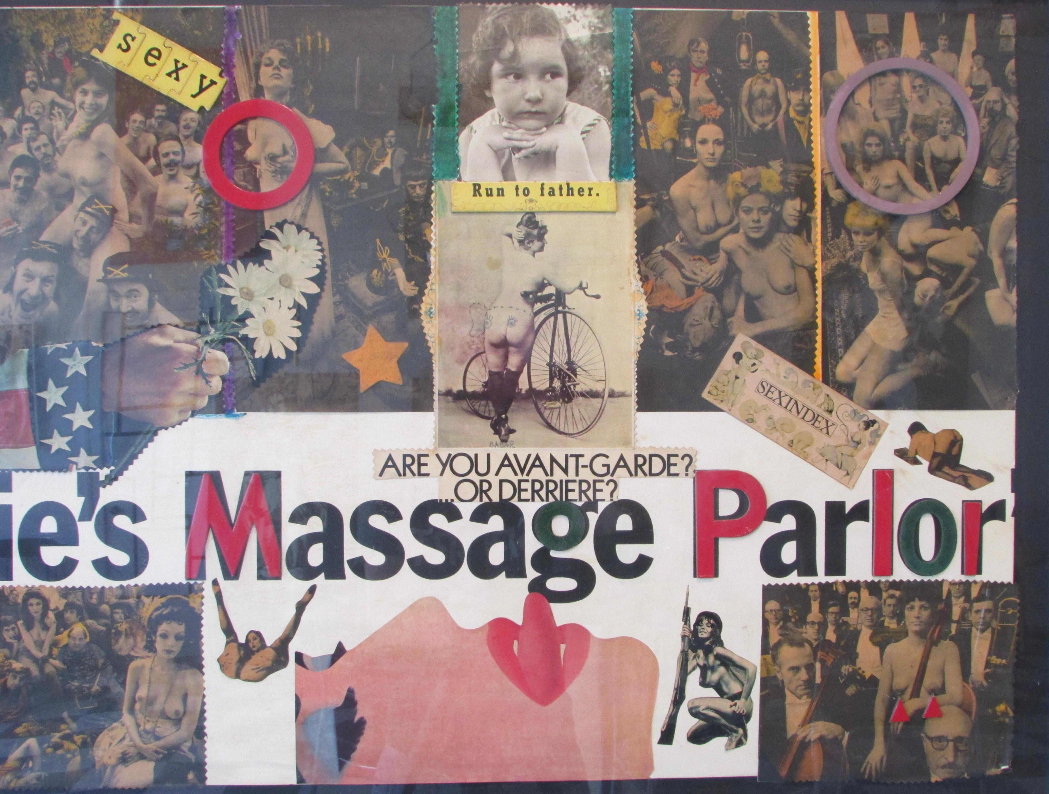 Hand-Crafted Woodstock Era Titillating Avant-Garde Collage Assemblage For Sale