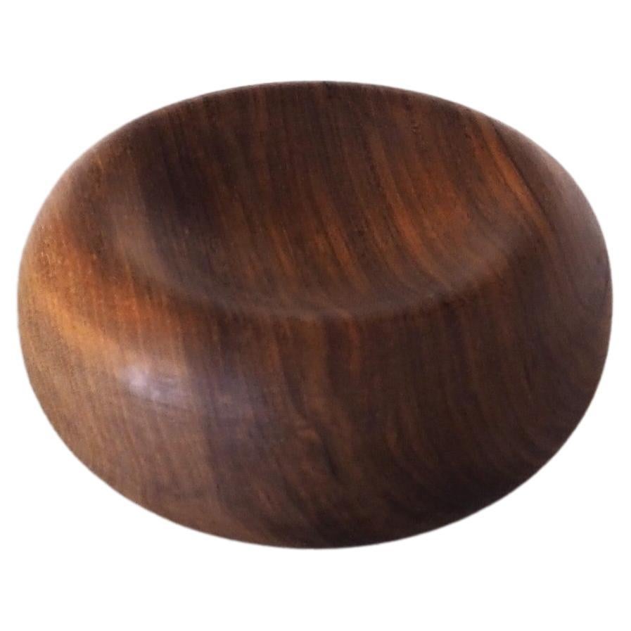 Large bowl, walnut wood, woodturning, handmade in France, OROS Editions 
