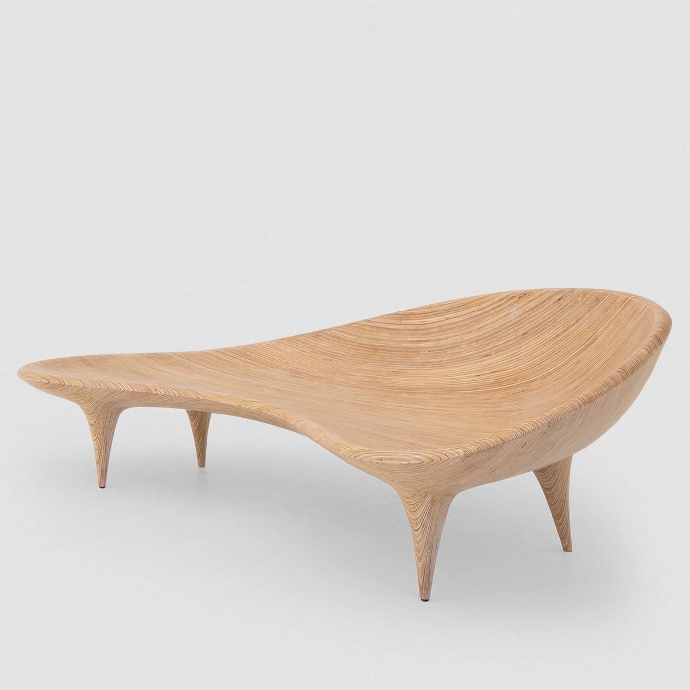 Contemporary Woodvein Lines Bench For Sale