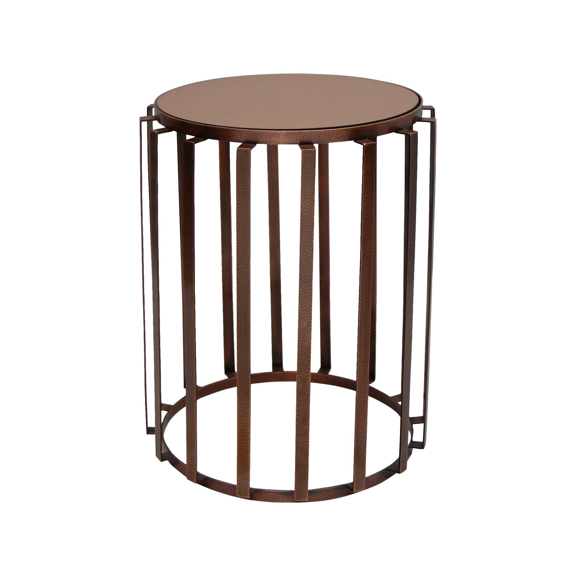 Woodway Side Table in Antique Copper by CuratedKravet