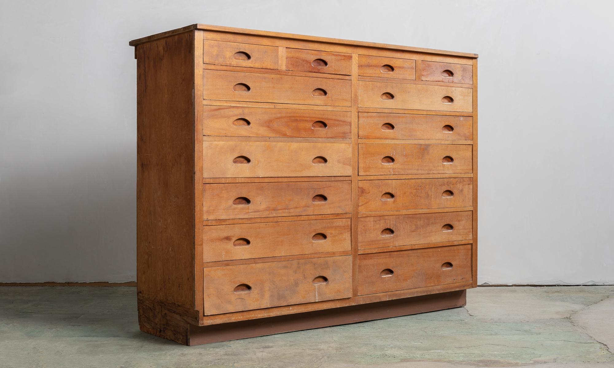 Modern Woodworkers Bank of Drawers, America, 20th Century