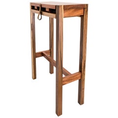 Woodworking Table with sliding tray for coffee capsules