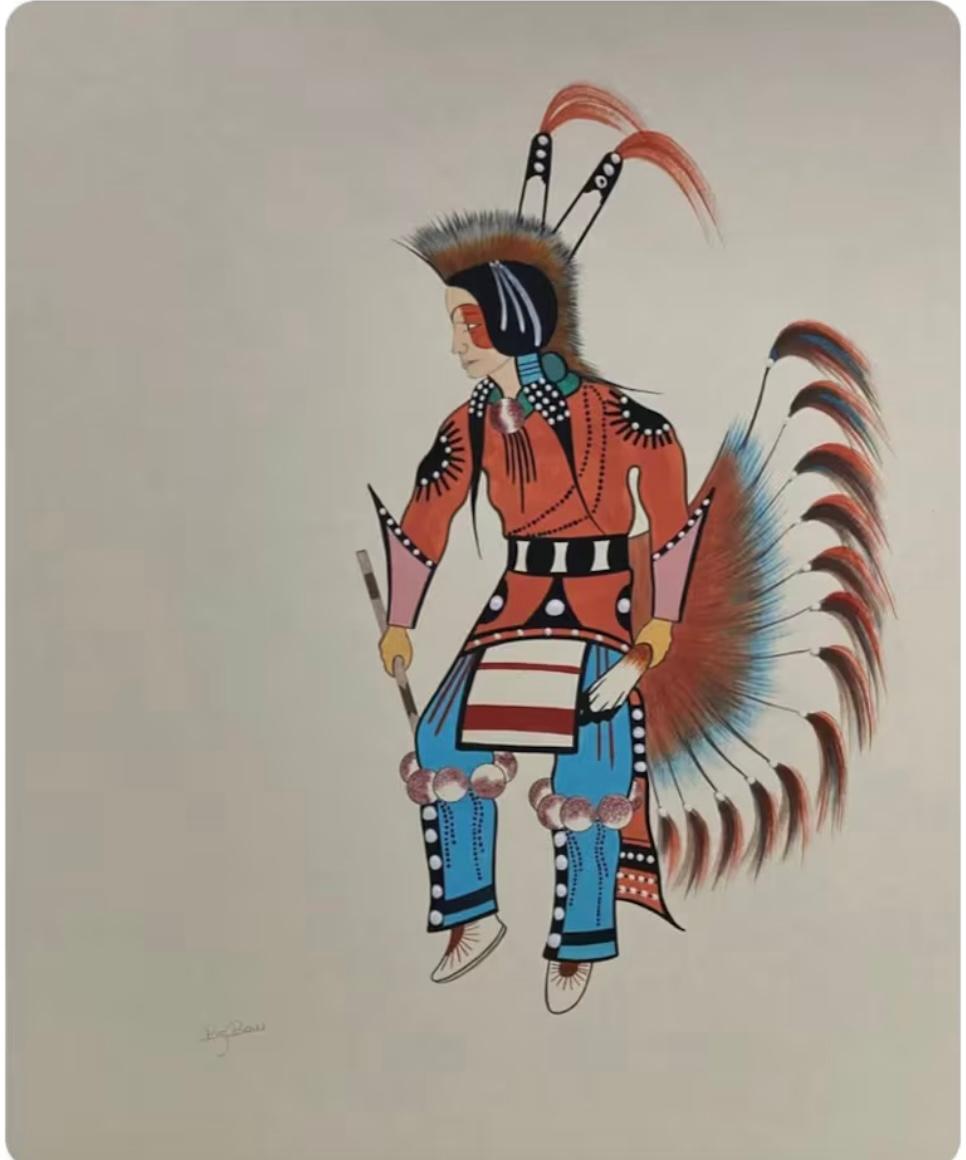 Gouache – Painting von Woody Big Bow 