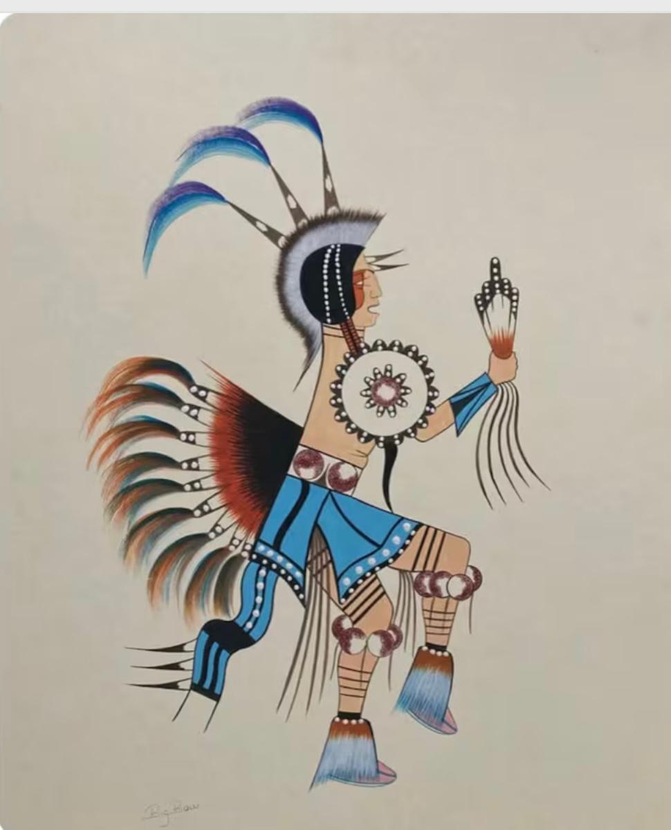 "Guazzo" - Painting di Woody Big Bow