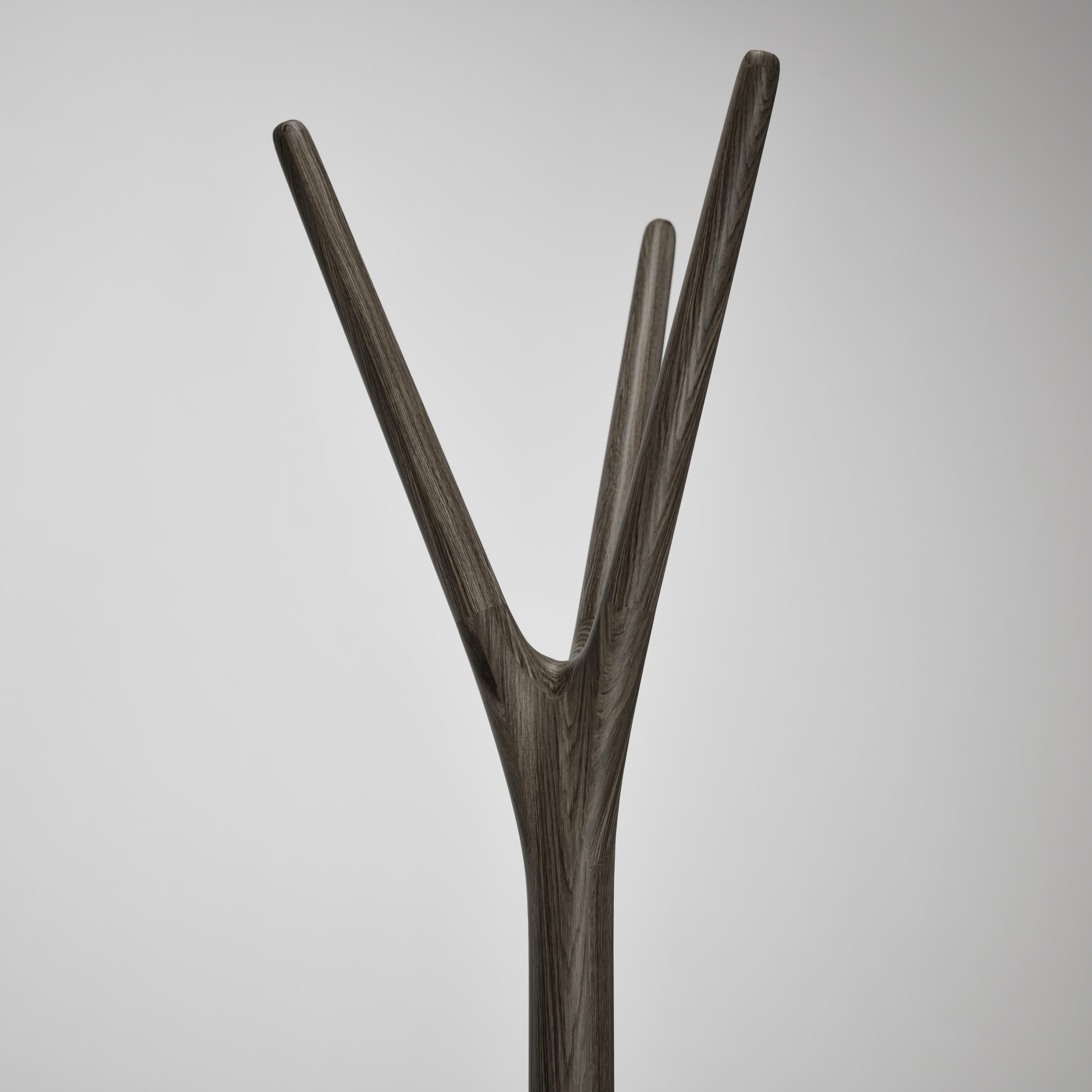 Contemporary Woody Coat hanger - Brown Stained Oak For Sale
