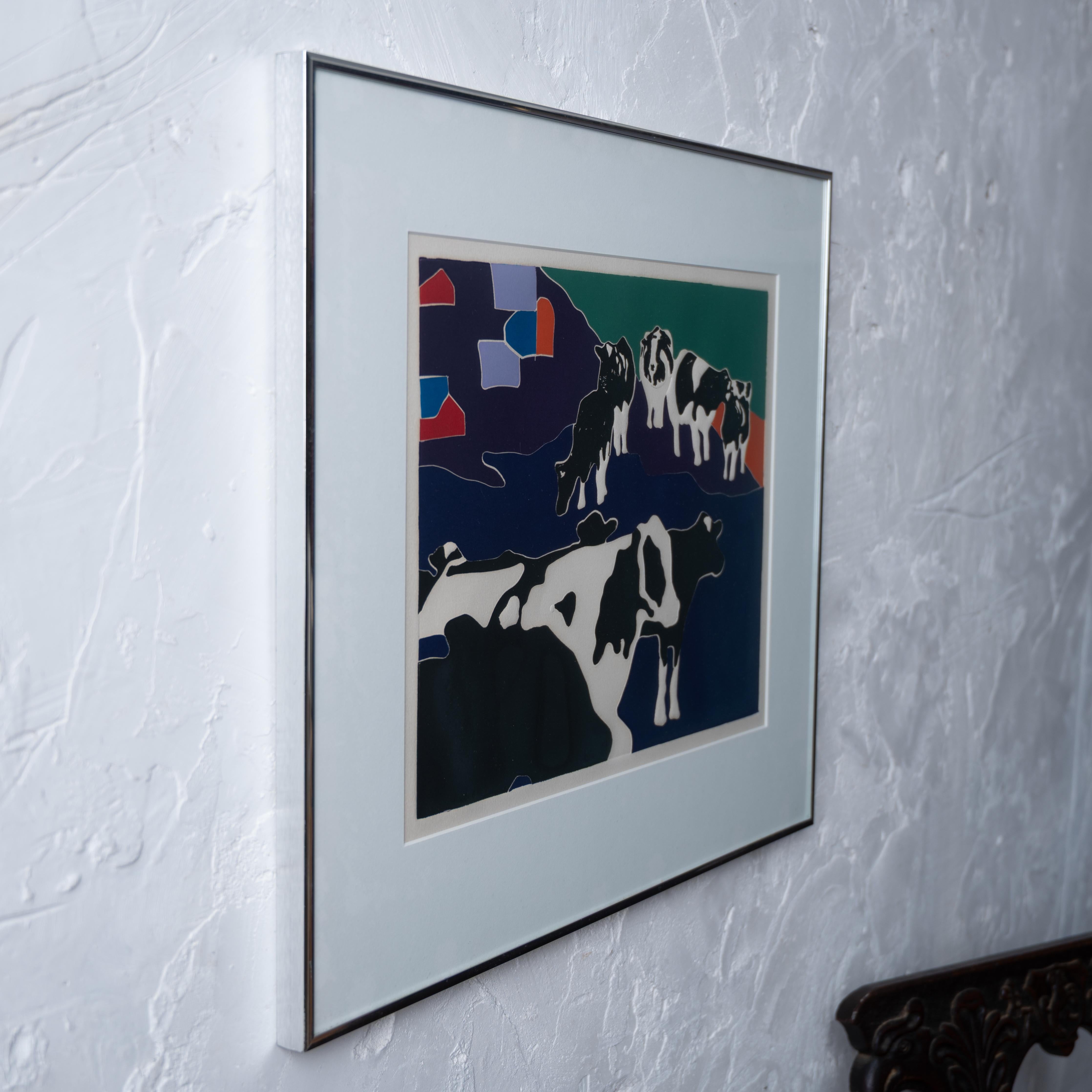 Woody Jackson Ben Jerry's Holstein-Kühe Lithographie (20. Jahrhundert) im Angebot