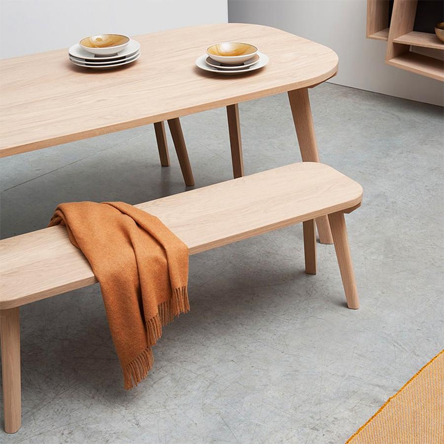 Contemporary Woody Oak Bench For Sale