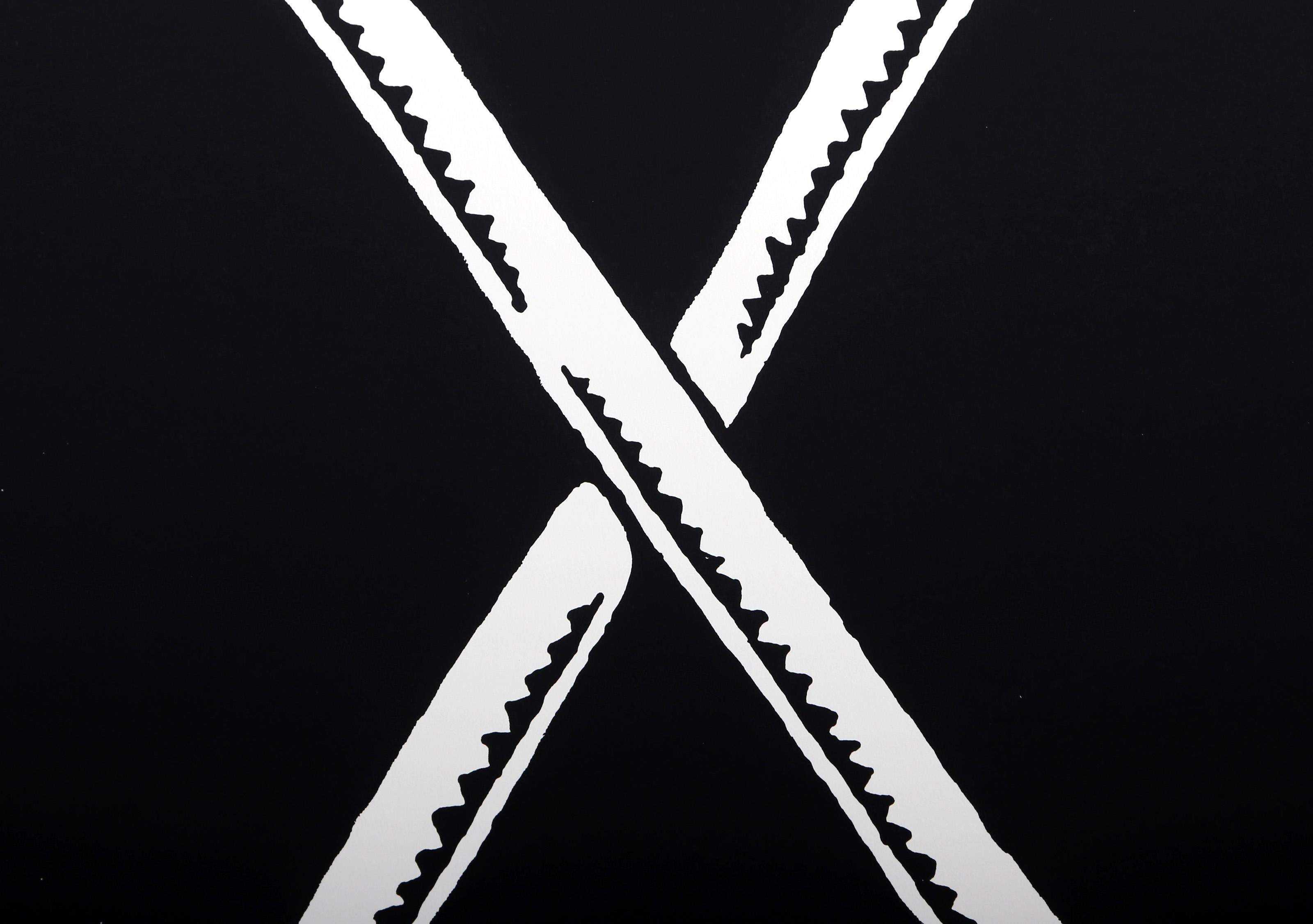 The Letter X, Pop Art Screenprint by Woody Pirtle For Sale 1