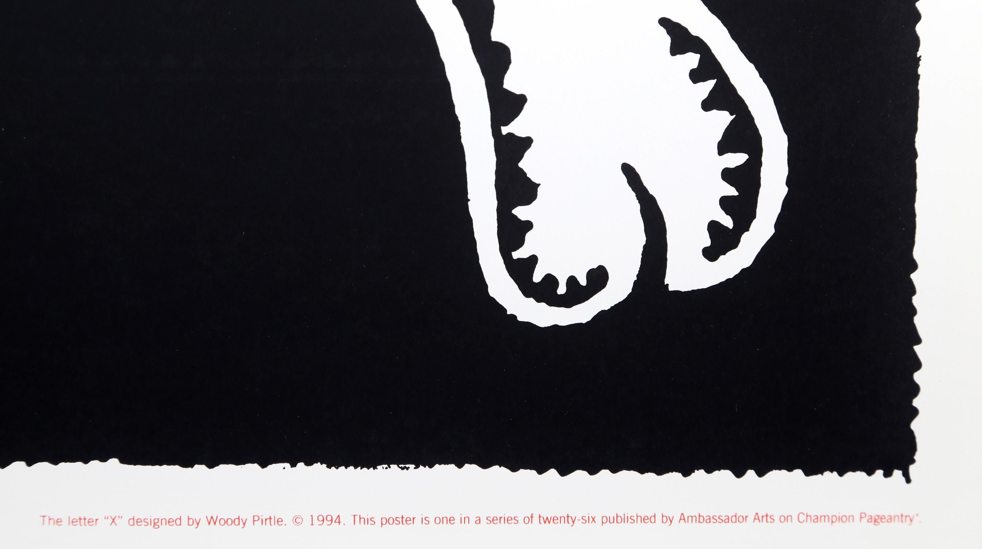 The Letter X, Pop Art Screenprint by Woody Pirtle For Sale 2