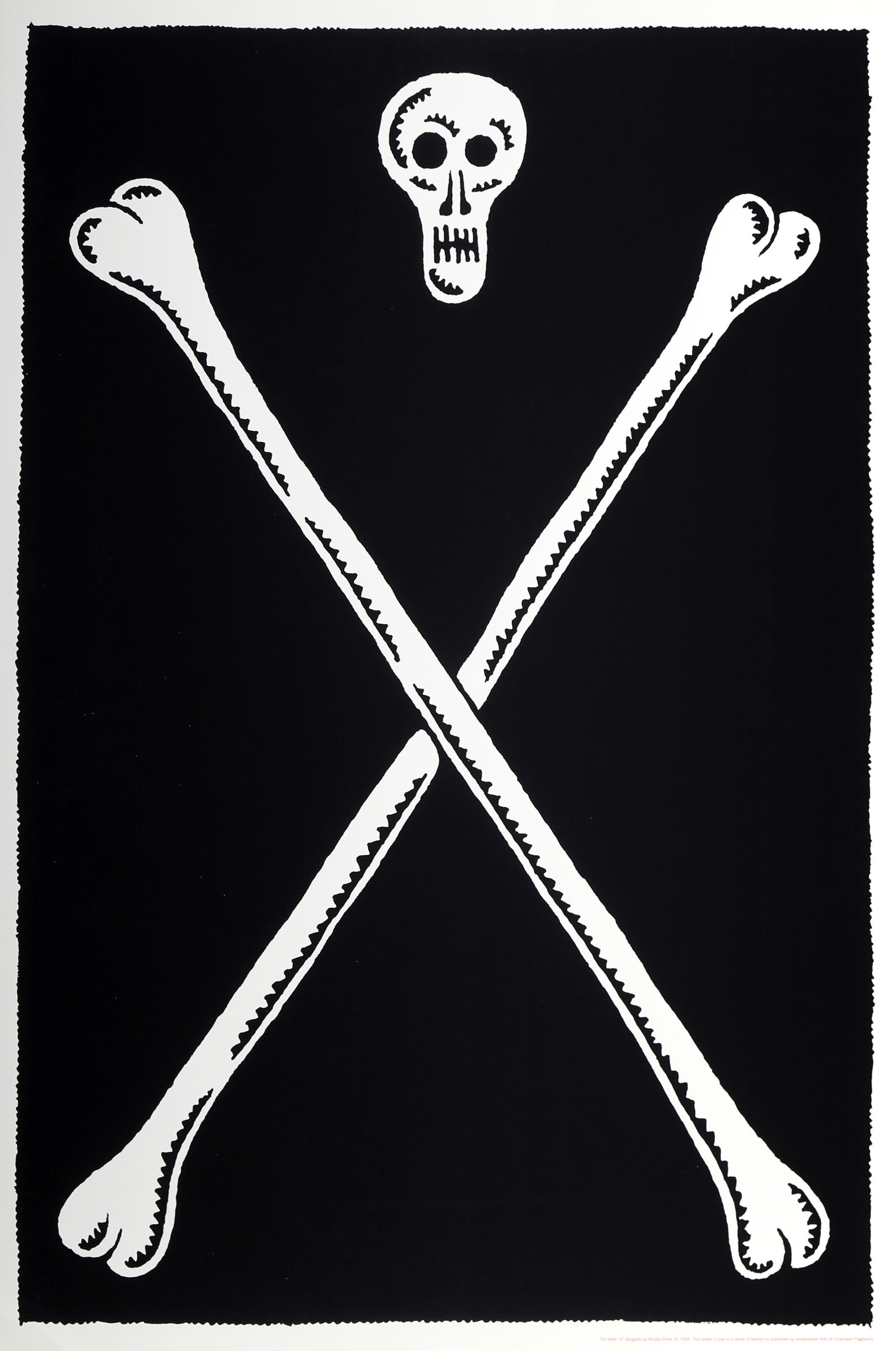 The Letter X, Pop Art Screenprint by Woody Pirtle