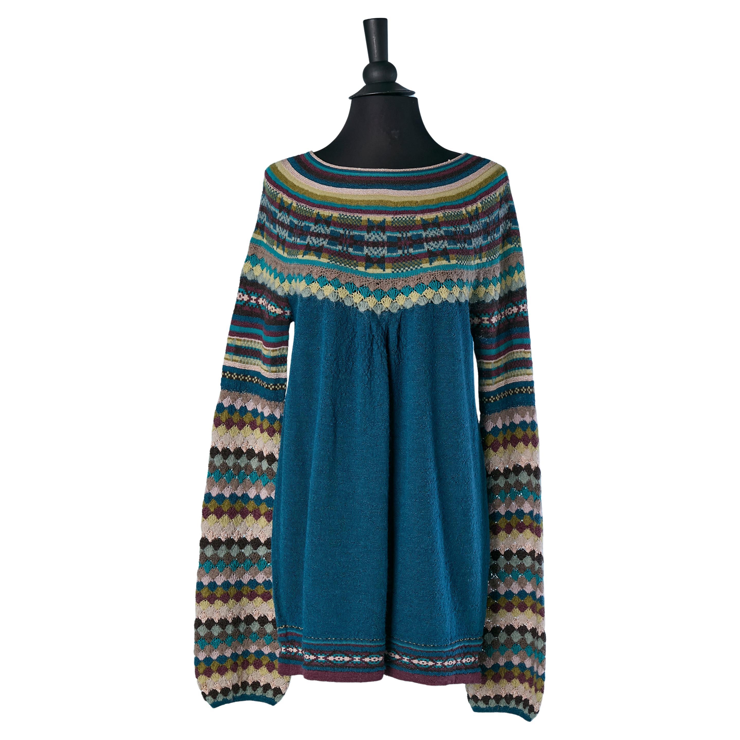 Wool and alpaca jacquard sweater KENZO