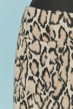 Wool and mohair jacquard skirt with animal pattern 49 Av Junko Shimada