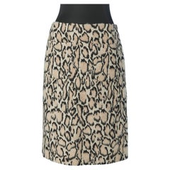 Wool and mohair jacquard skirt with animal pattern 49 Av Junko Shimada