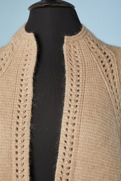 Wool and mohair long edge to edge cardigan Gianfranco Ferré