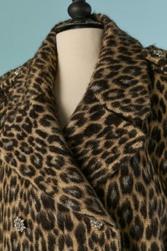 Erbsenmantel aus Wolle und Mohair mit Tiermuster ALEXANDRE VAUTHIER