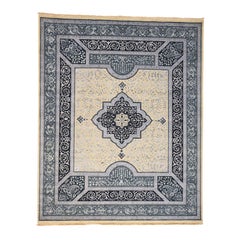 Wool and Silk 300 Kpsi Tabriz Design Hand Knotted Rug