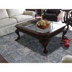 Wool and Silk Abstract Design Hand Knotted Oriental Rug