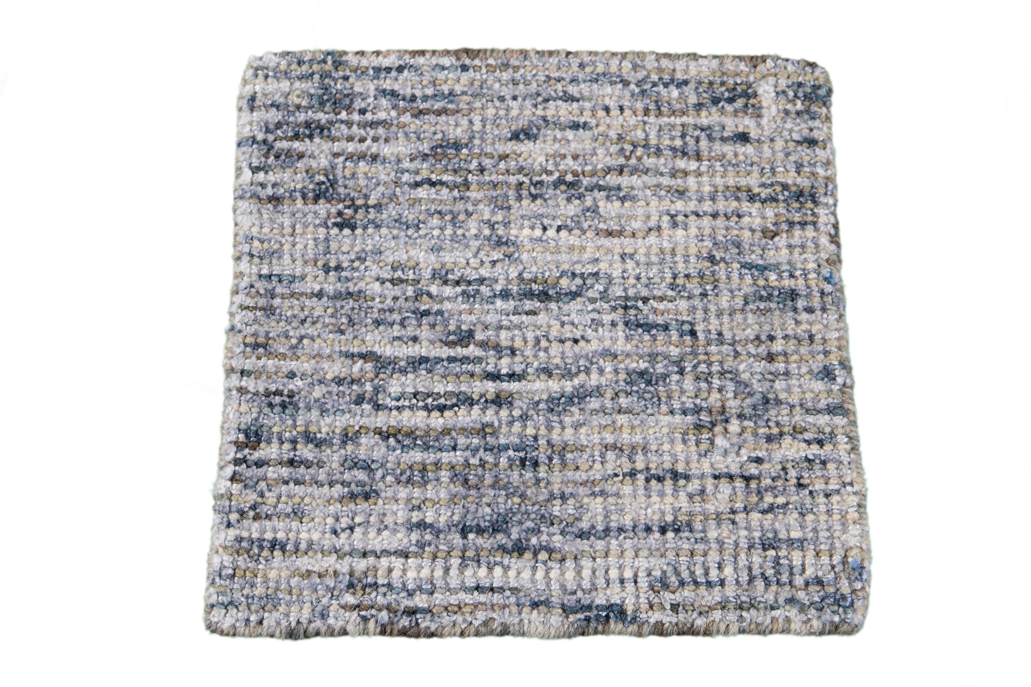 Moderno Tappeto personalizzato Boho in lana e seta in vendita