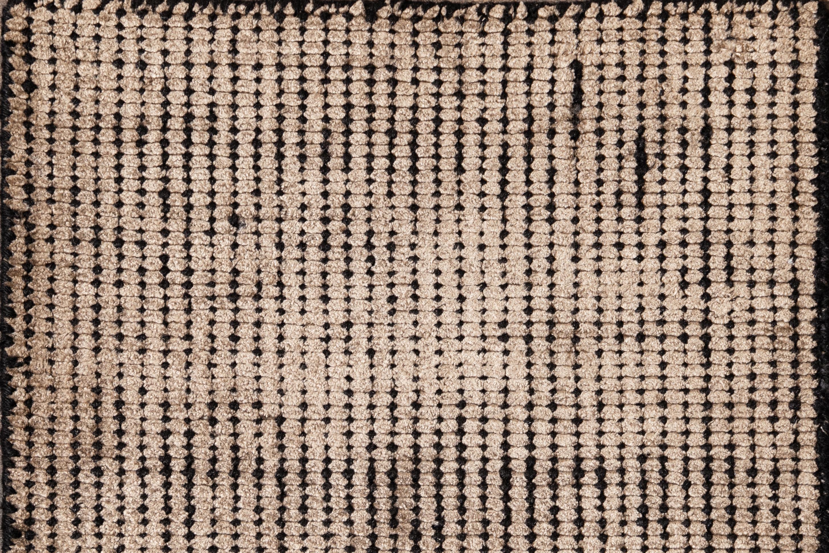 Woven Wool and Silk Boho Custom Rug For Sale