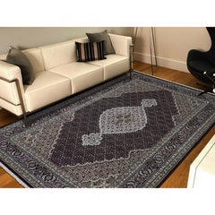 Wool and Silk Hand Knotted 250 Kpsi Tabriz Mahi Oriental Rug