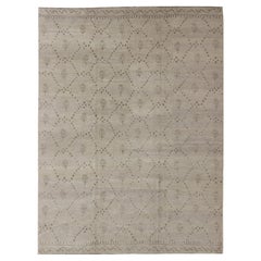 Wool and Silk Modern Tibetan Rug by Keivan Woven Arts