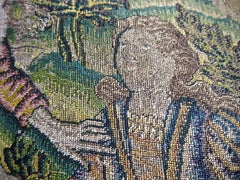 Wool and Silk Needlework Pillow French, 17th Century