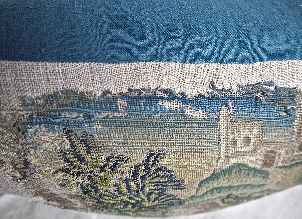 Wool and Silk Needlework Pillow French, 17th Century For Sale 2