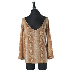 Woll- und Seidenpullover aus Wolle mit Schlangendruck CHRISTIAN DIOR
