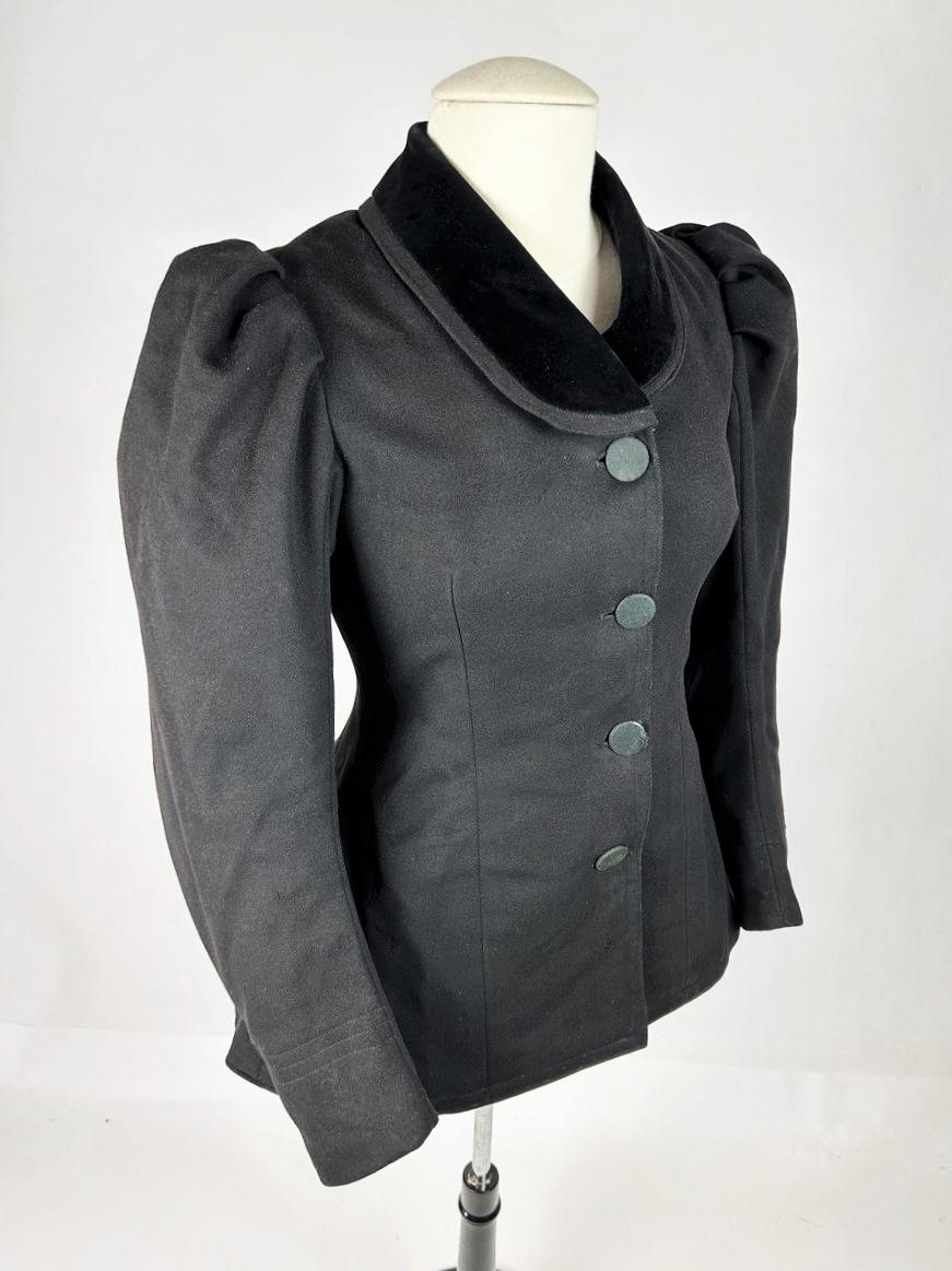 Wool And Velvet Cloth Amazon Jacket - France Circa 1895-1905 1